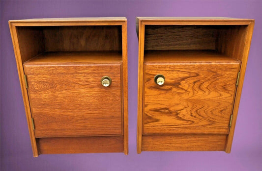A Pair Of Retro Teak Bedside Cabinets By Meredew ( SOLD )