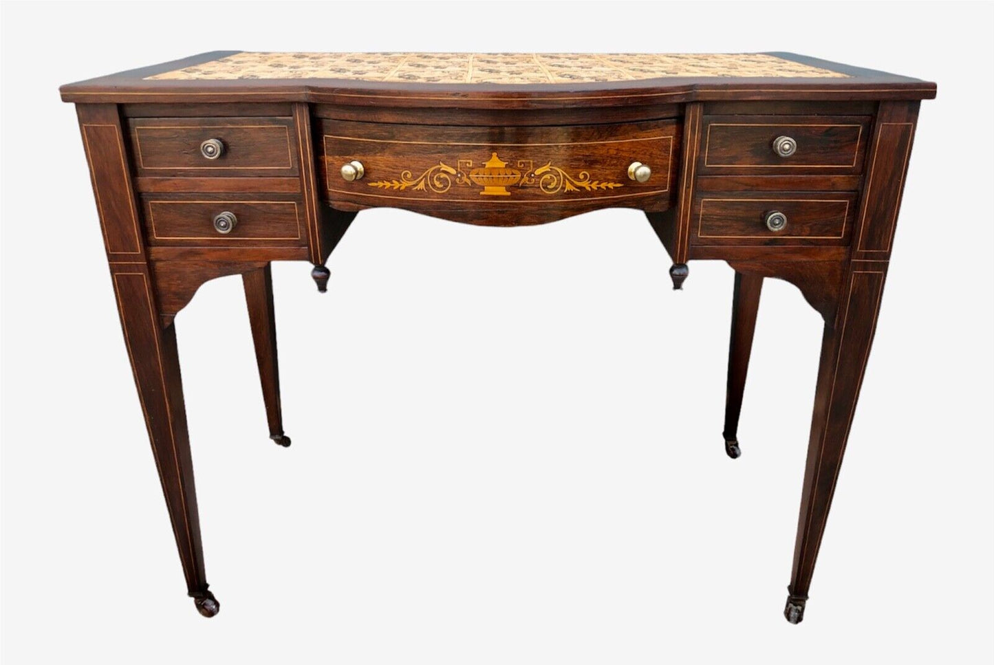000927....Handsome Antique Rosewood Writing Desk ( sold )