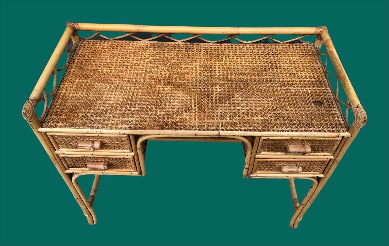 Vintage Bamboo Dressing Table ( SOLD )