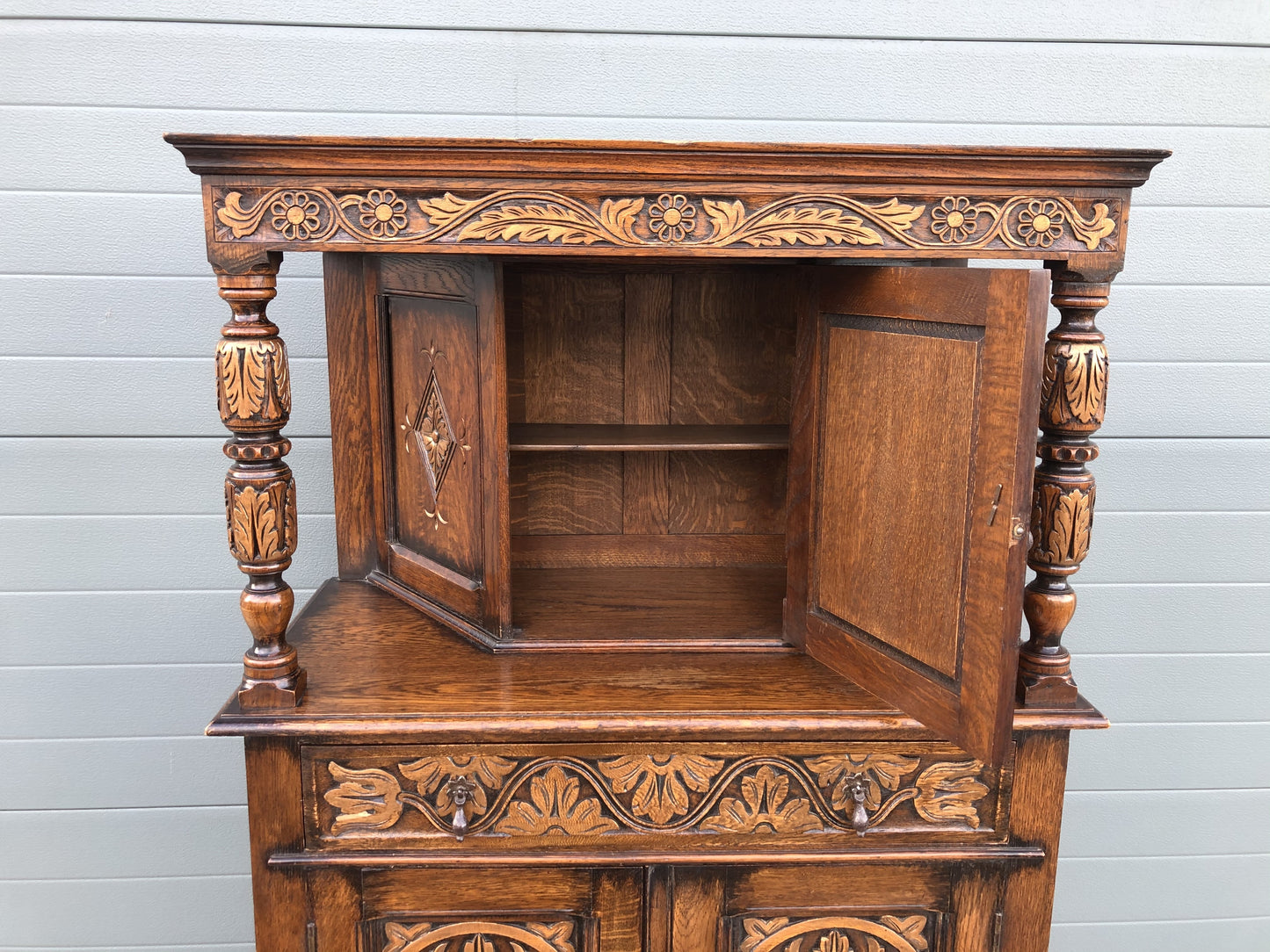 Stunning Carved Oak Sideboard/ Court Cupboard SOLD