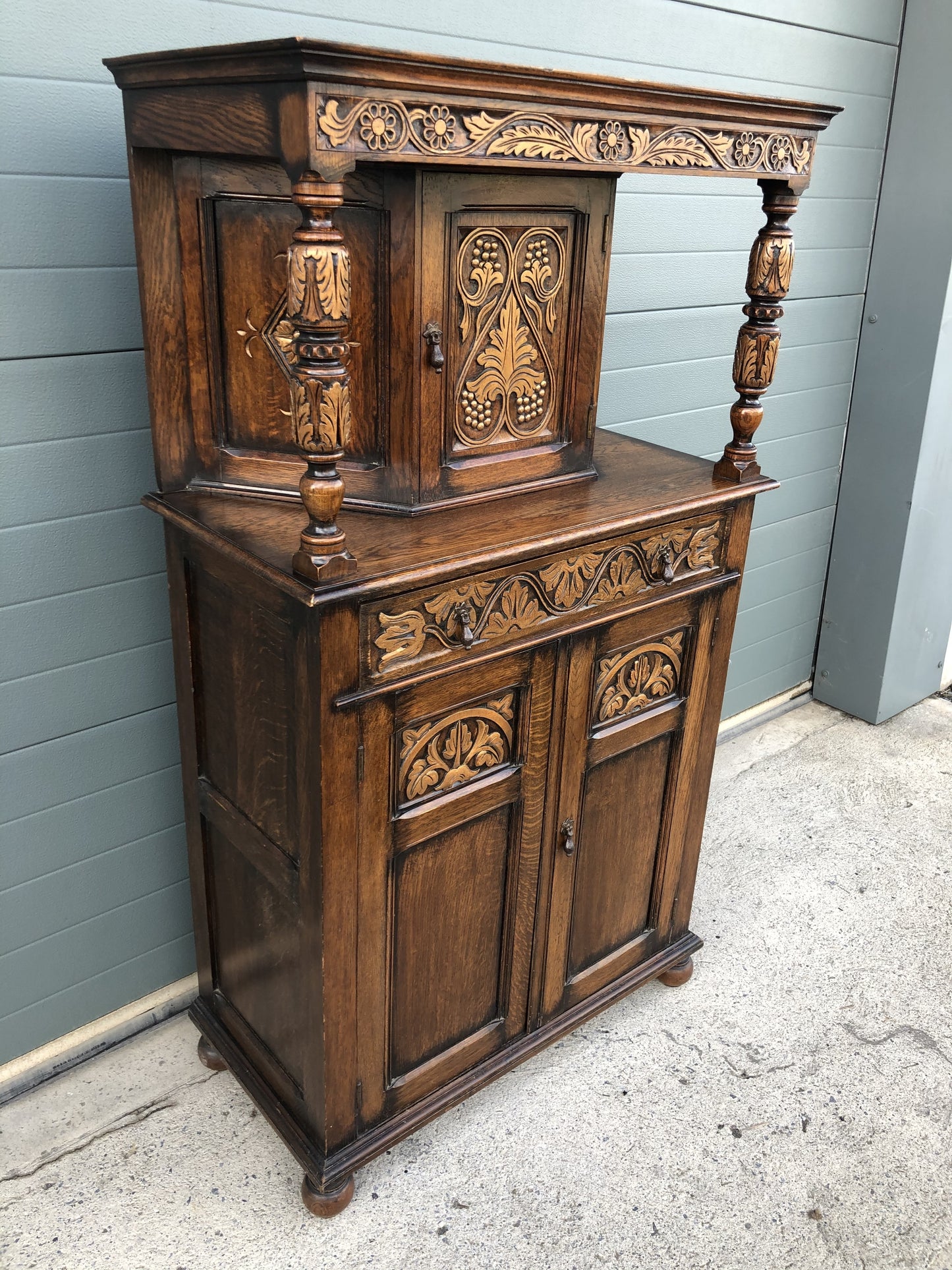 Stunning Carved Oak Sideboard/ Court Cupboard SOLD