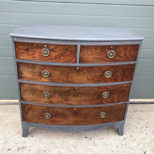 Stunning Regency Bow Front Chest Of Drawers (SOLD )