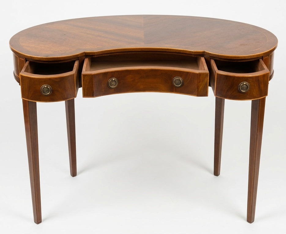 000546....Handsome Small Vintage Mahogany Table With Drawers ( sold )