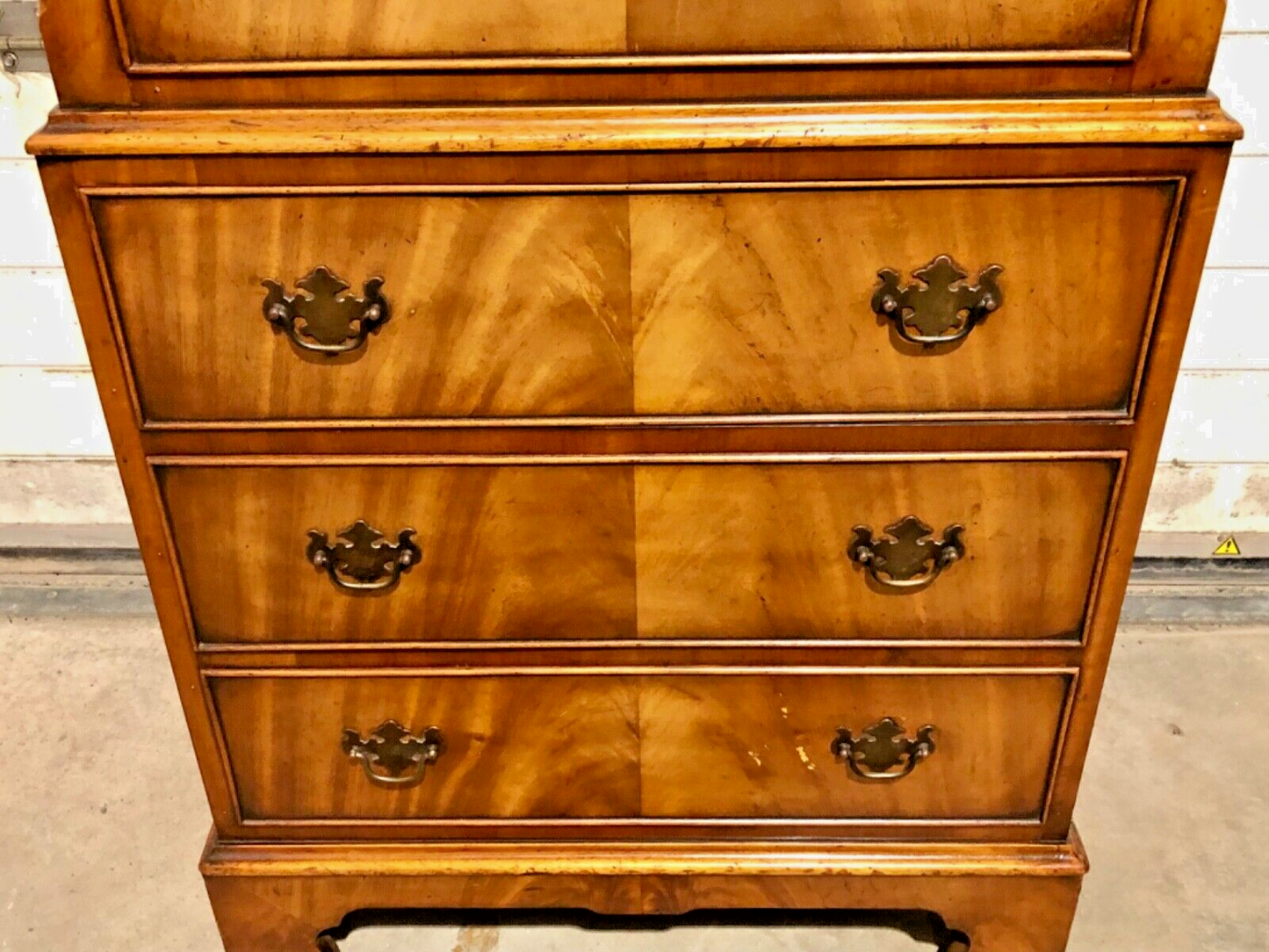 000737....Handsome Vintage Mahogany Tallboy Chest On Chest ( sold )