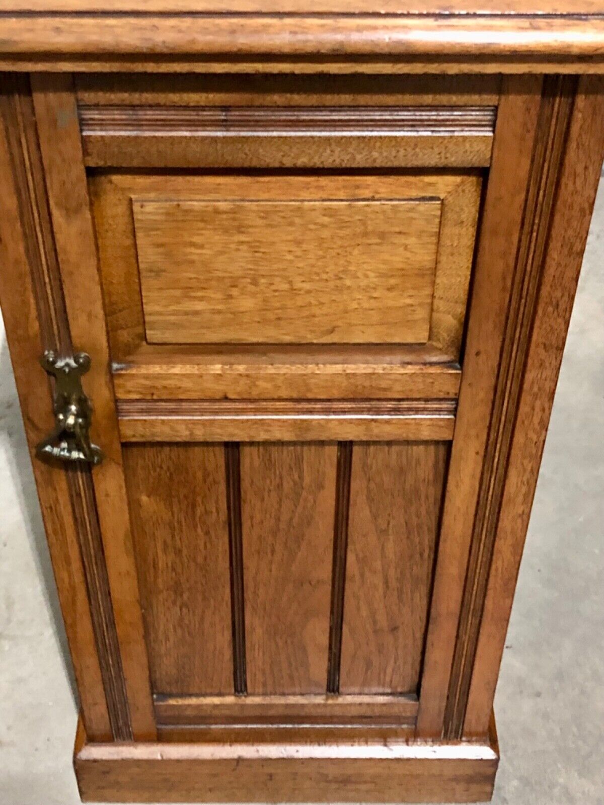 000792....Two Antique Solid Walnut Bedside Cabinets / Nightstands ( sold )