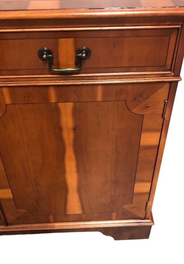 000824....Stunning Pair Of Vintage Yew Side Cabinets ( sold )