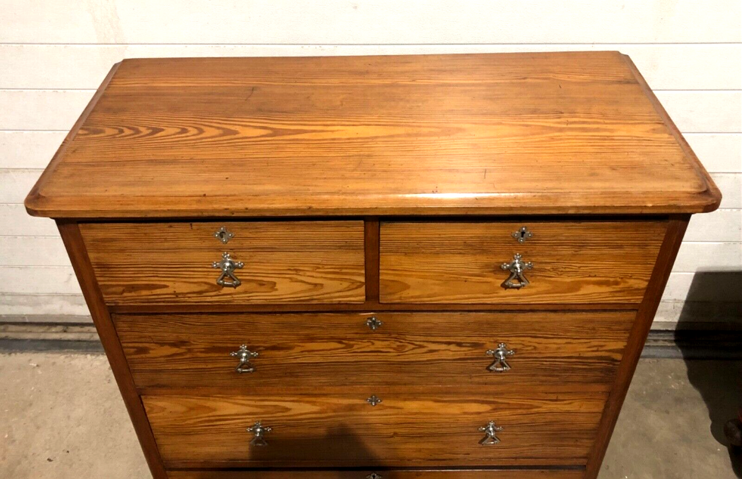 000772....Handsome Antique Pine Chest Of Drawers ( sold )