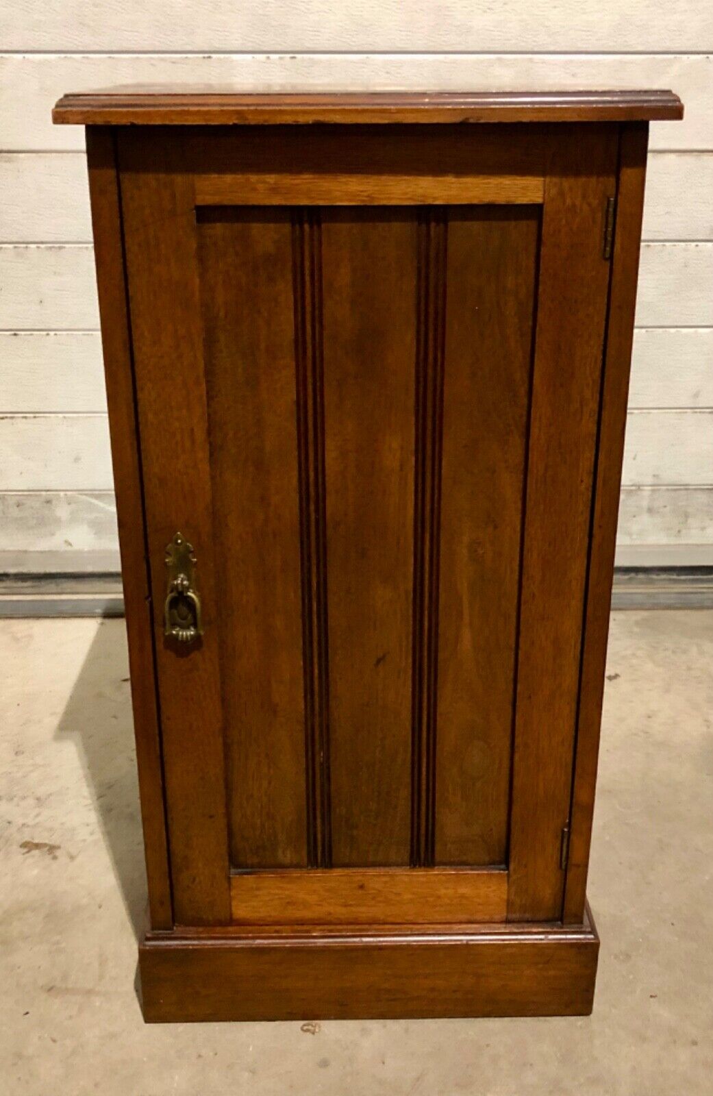 000792....Two Antique Solid Walnut Bedside Cabinets / Nightstands ( sold )