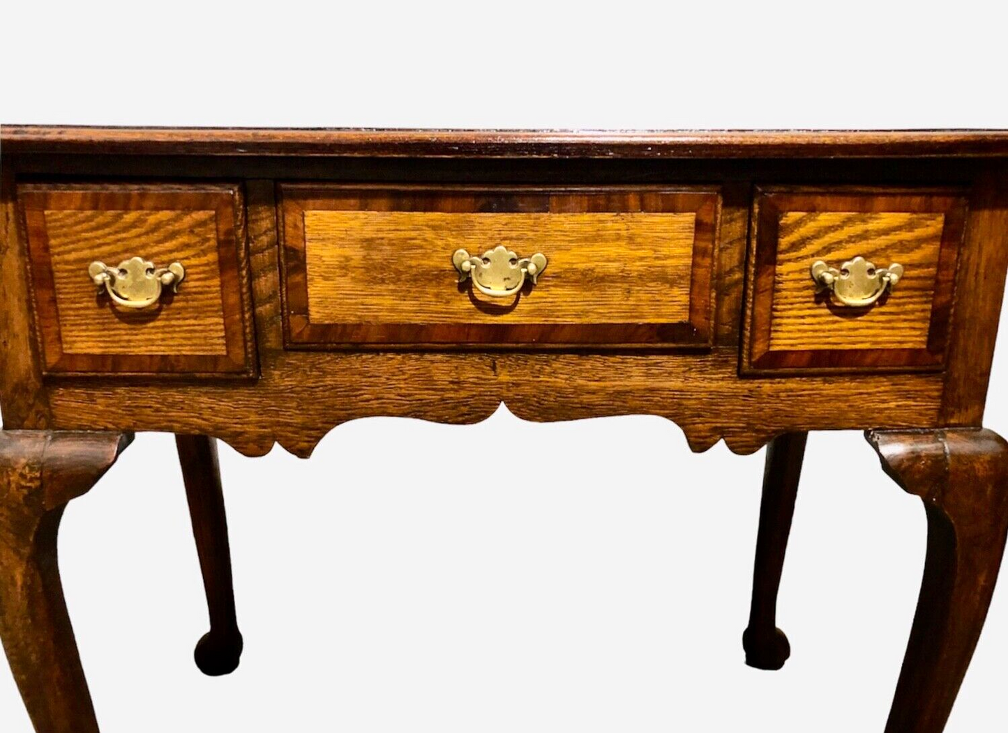 000796....Handsome Vintage Oak Lowboy Desk