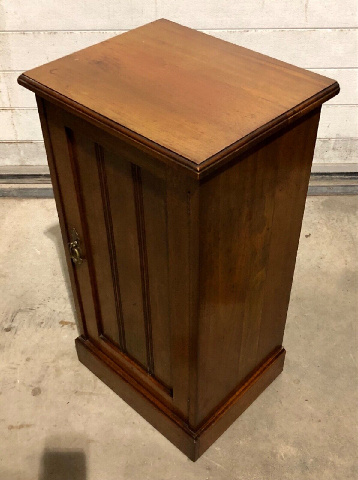 000792....Two Antique Solid Walnut Bedside Cabinets / Nightstands ( sold )