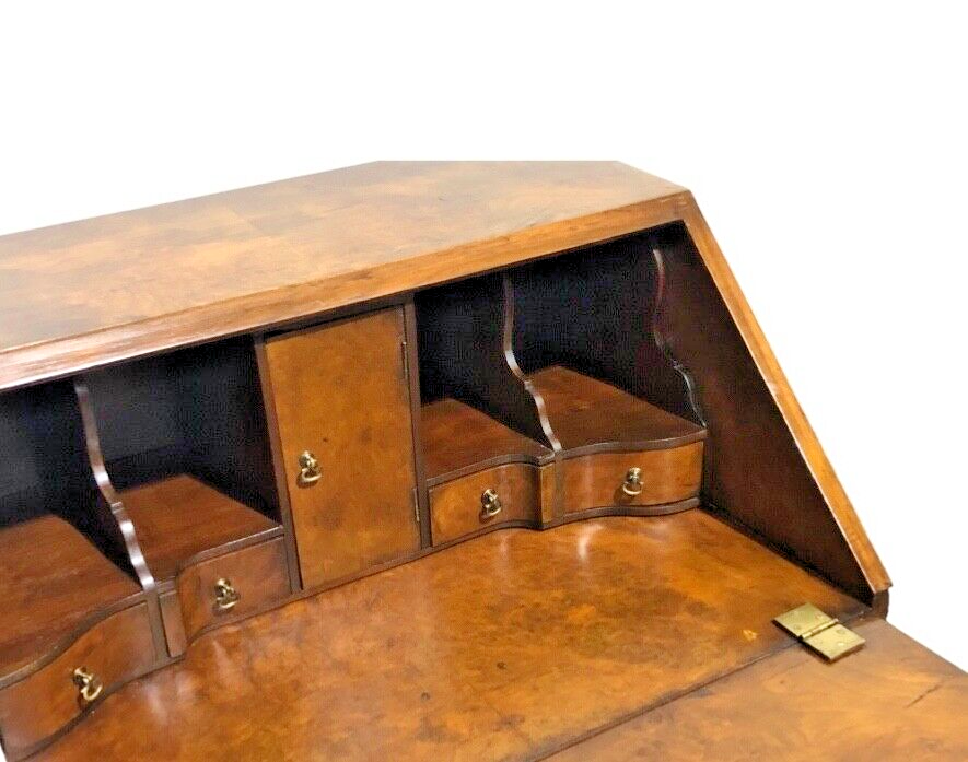 000810....Handsome Vintage Walnut Bureau / Writing Desk