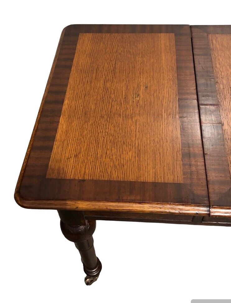 000826....Antique Oak Library Table / Work Table ( sold )