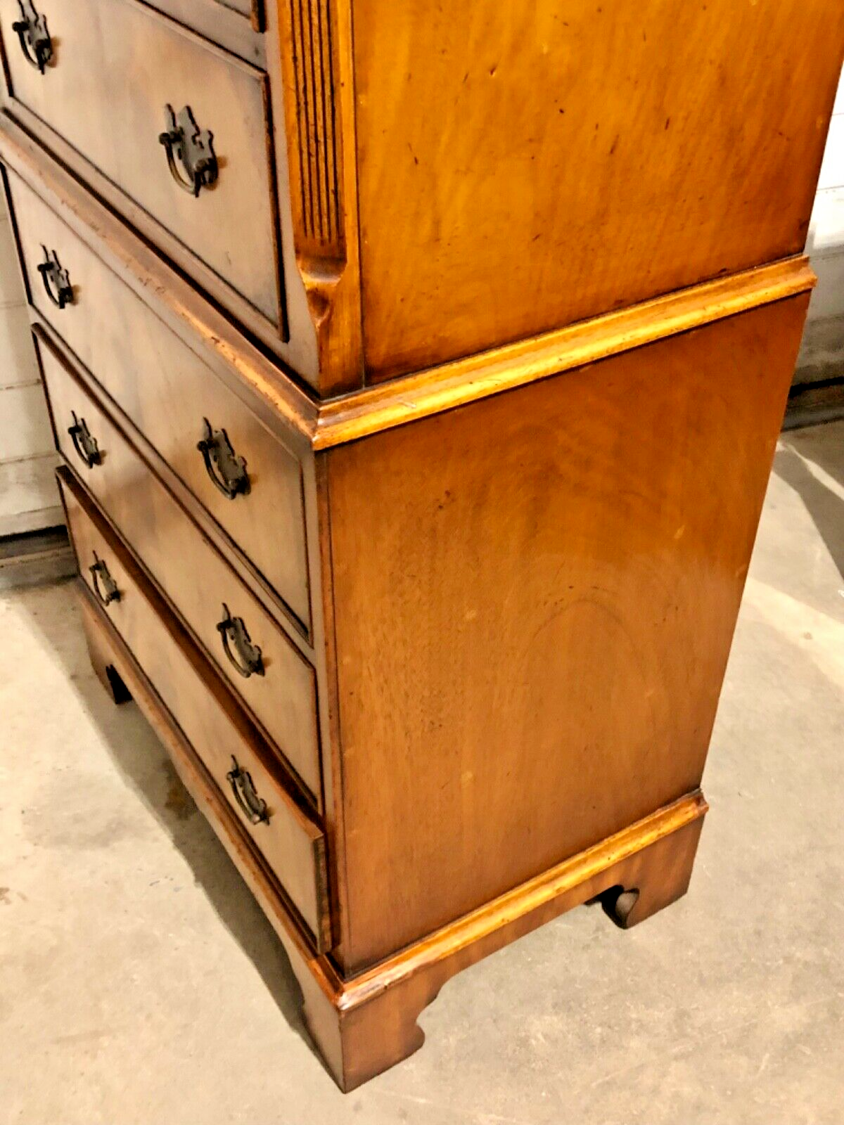 000737....Handsome Vintage Mahogany Tallboy Chest On Chest ( sold )