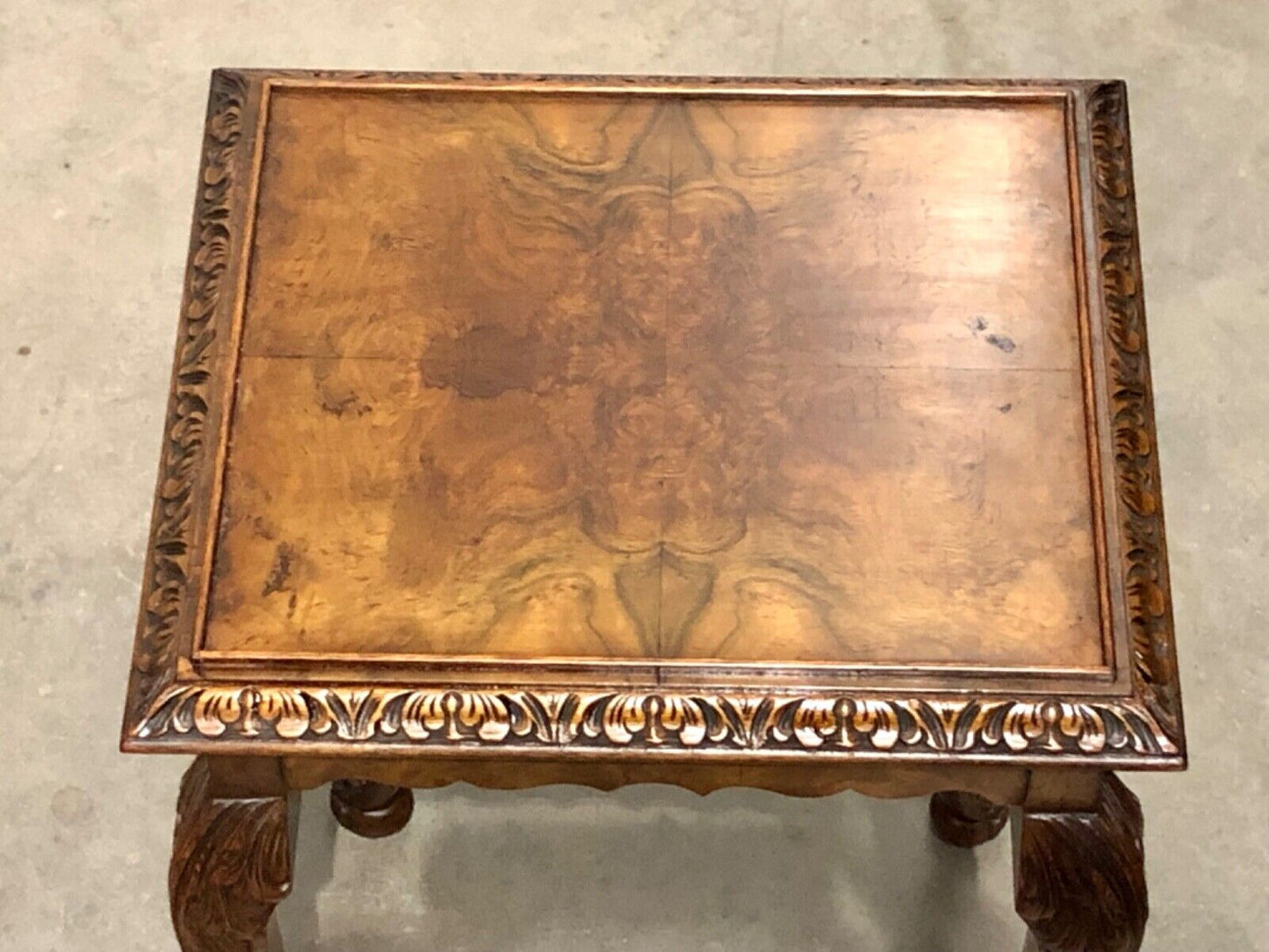 000820.....Stunning Figured Walnut Nest Of Tables / Walnut Coffee Tables ( sold )