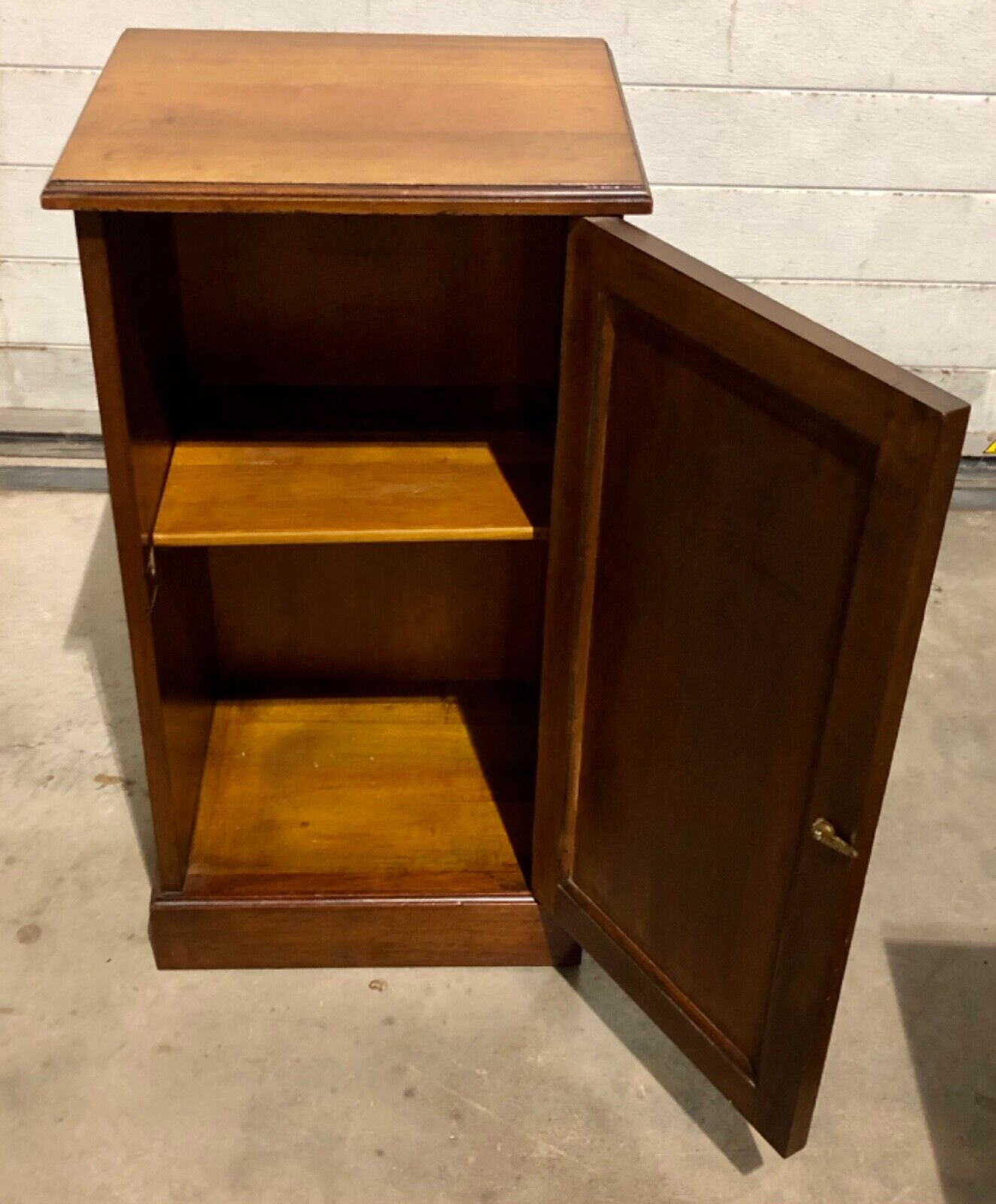 000792....Two Antique Solid Walnut Bedside Cabinets / Nightstands ( sold )