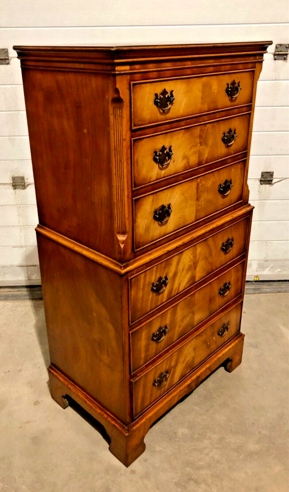 000737....Handsome Vintage Mahogany Tallboy Chest On Chest ( sold )