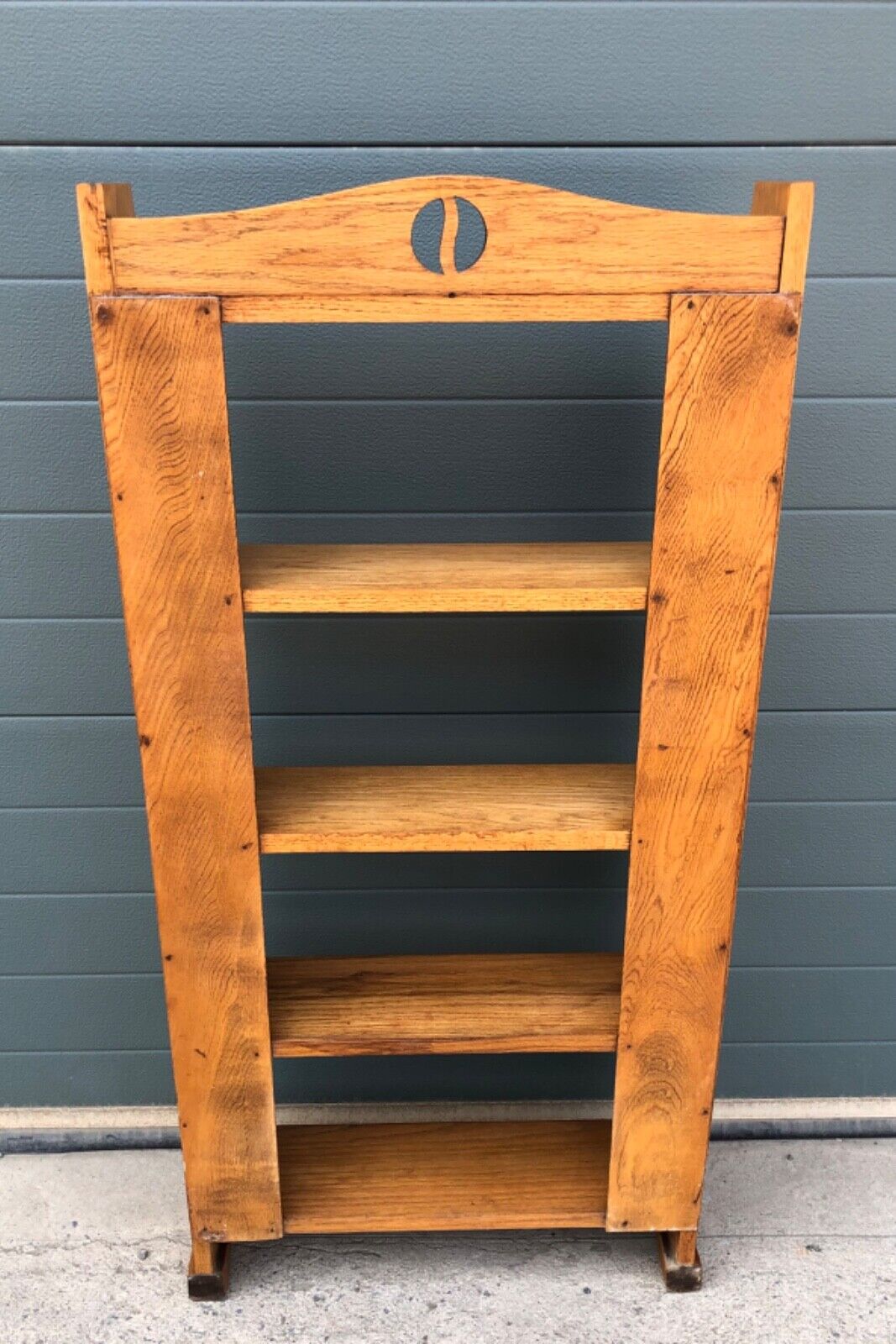 000835....Handsome Arts And Crafts Oak Bookcase / Oak Bookshelves ( sold )