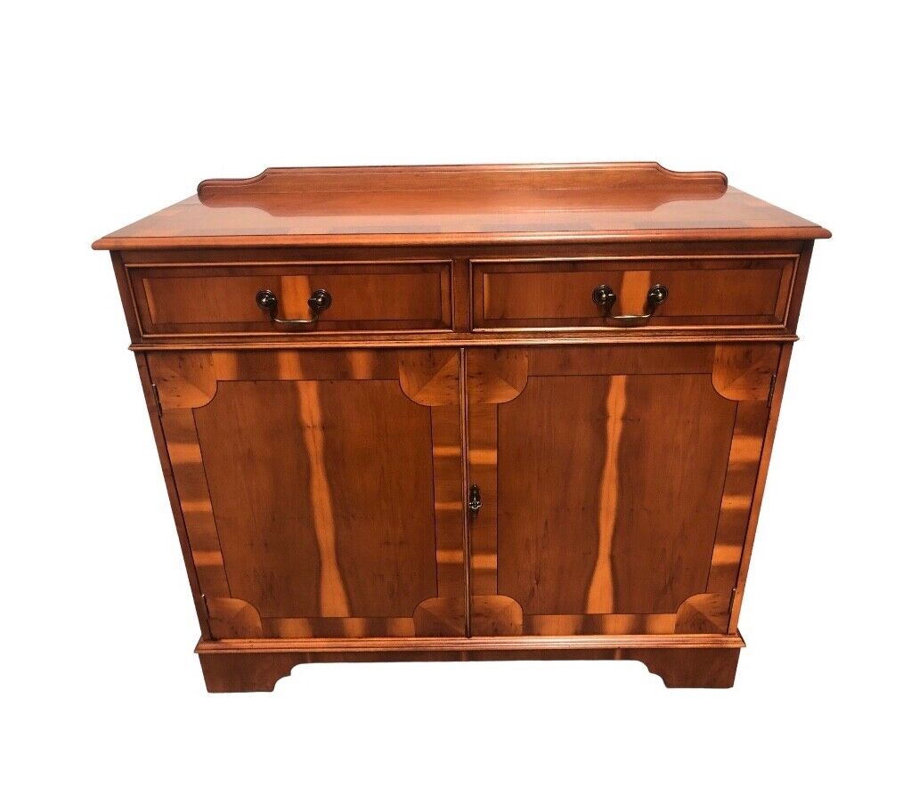 000824....Stunning Pair Of Vintage Yew Side Cabinets ( sold )