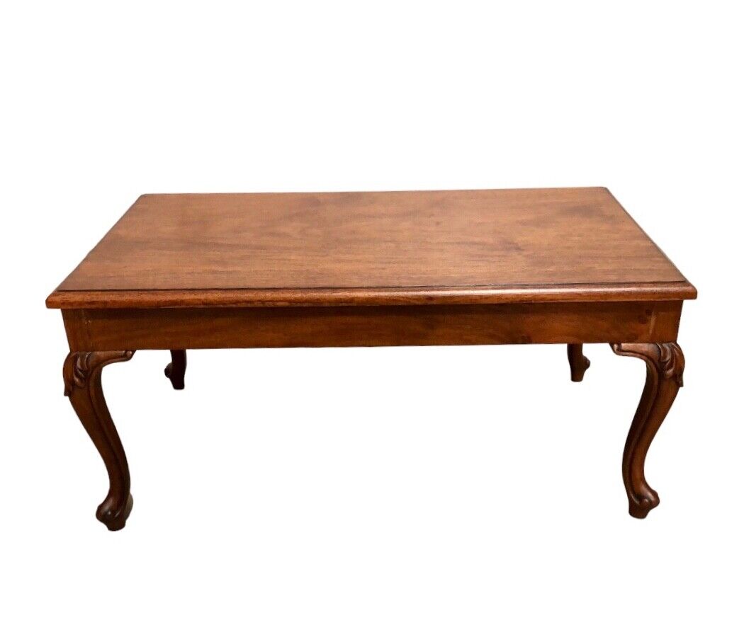 000848....Handsome Vintage Solid Mahogany Coffee Table ( sold )