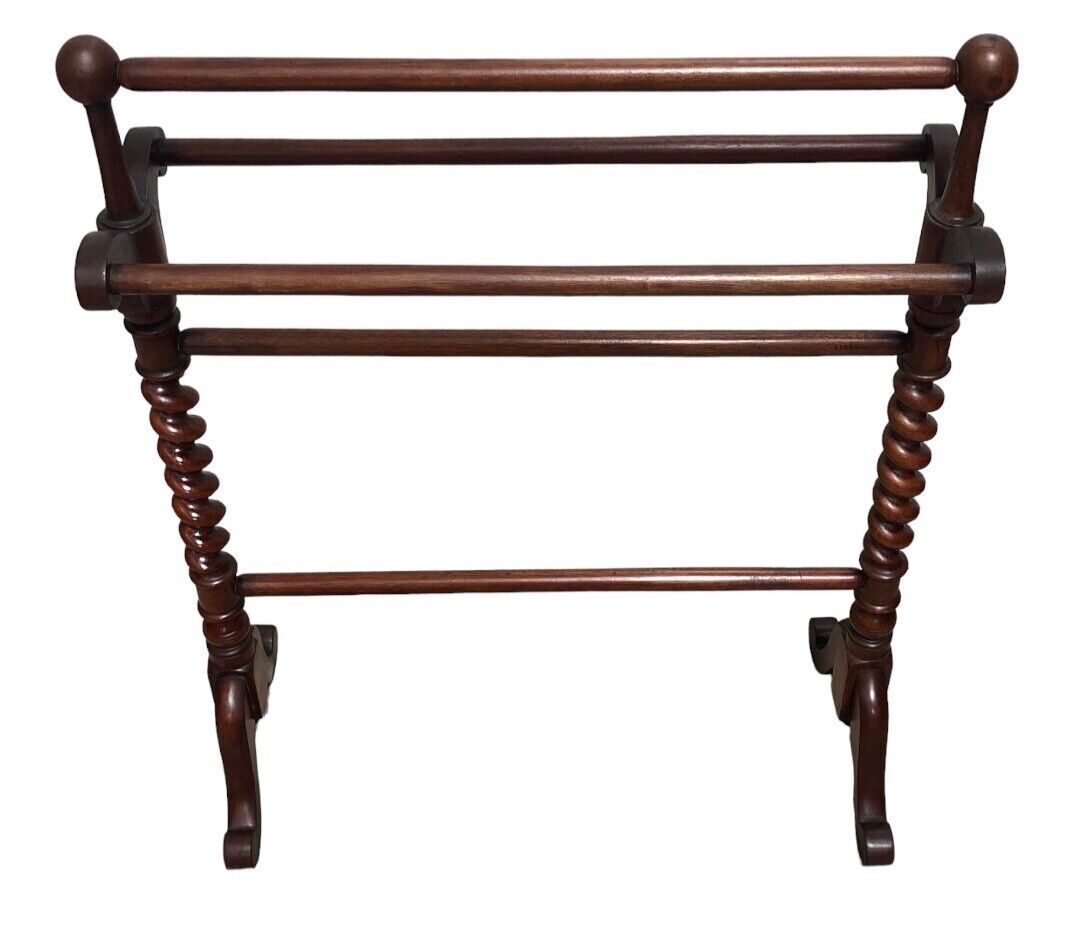 000822....Handsome Antique Mahogany Towel Rail