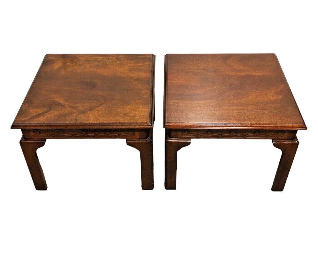 000787....Pair Of Vintage Mahogany End Tables / Lamp Tables