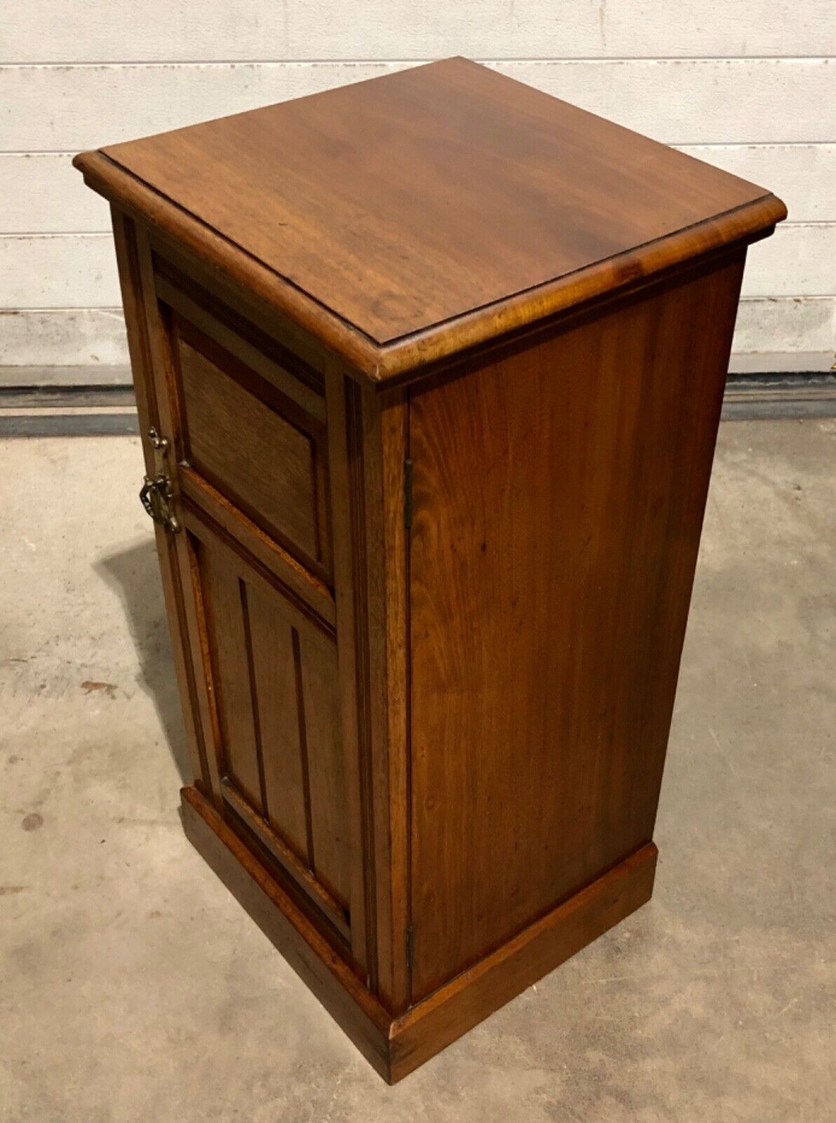 000792....Two Antique Solid Walnut Bedside Cabinets / Nightstands ( sold )