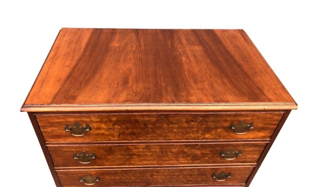 000819....Handsome Vintage Figured Walnut Tallboy Chest On Chest ( sold )