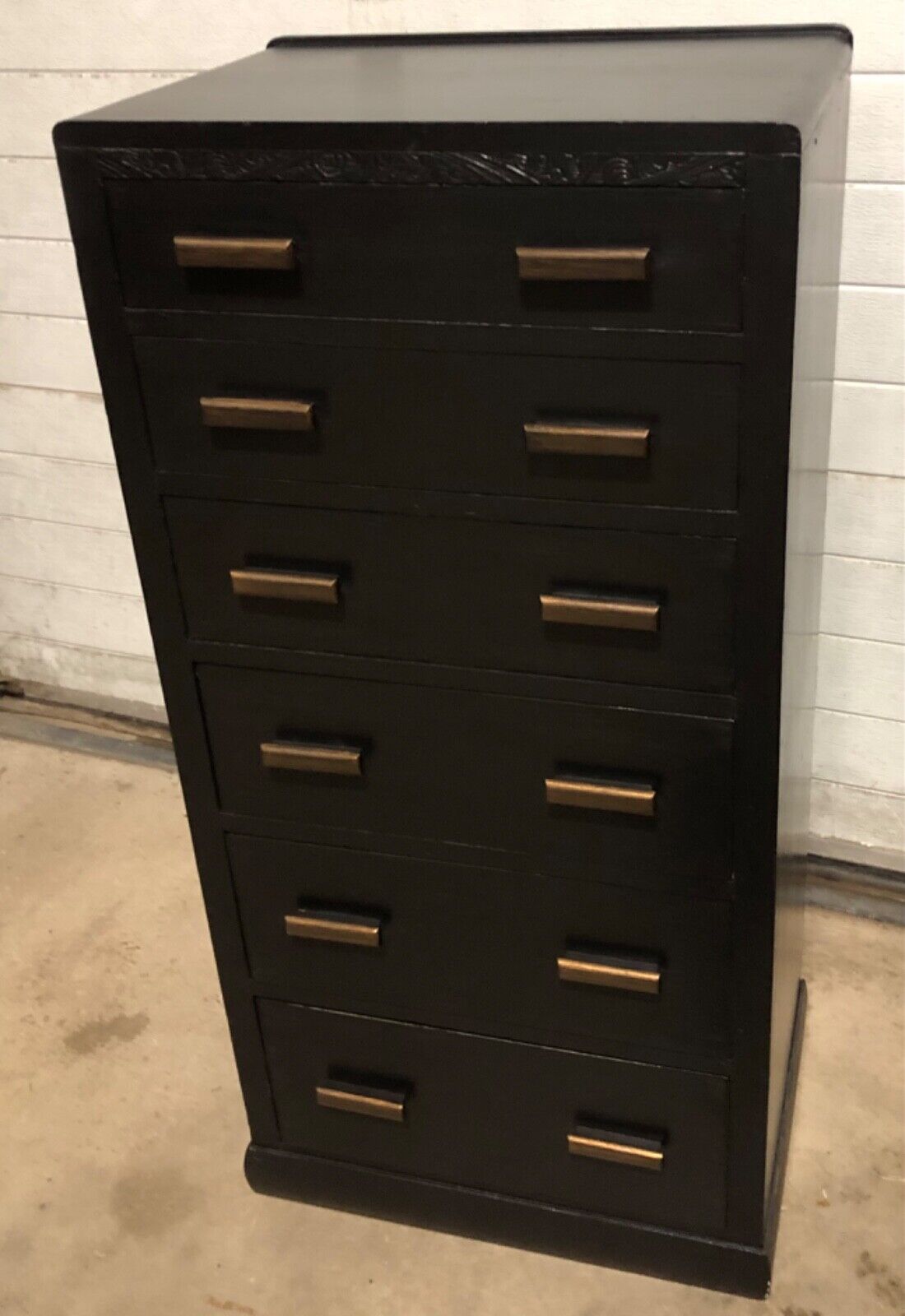 000857....Handsome Art Deco Oak Tallboy Chest Of Drawers ( sold )