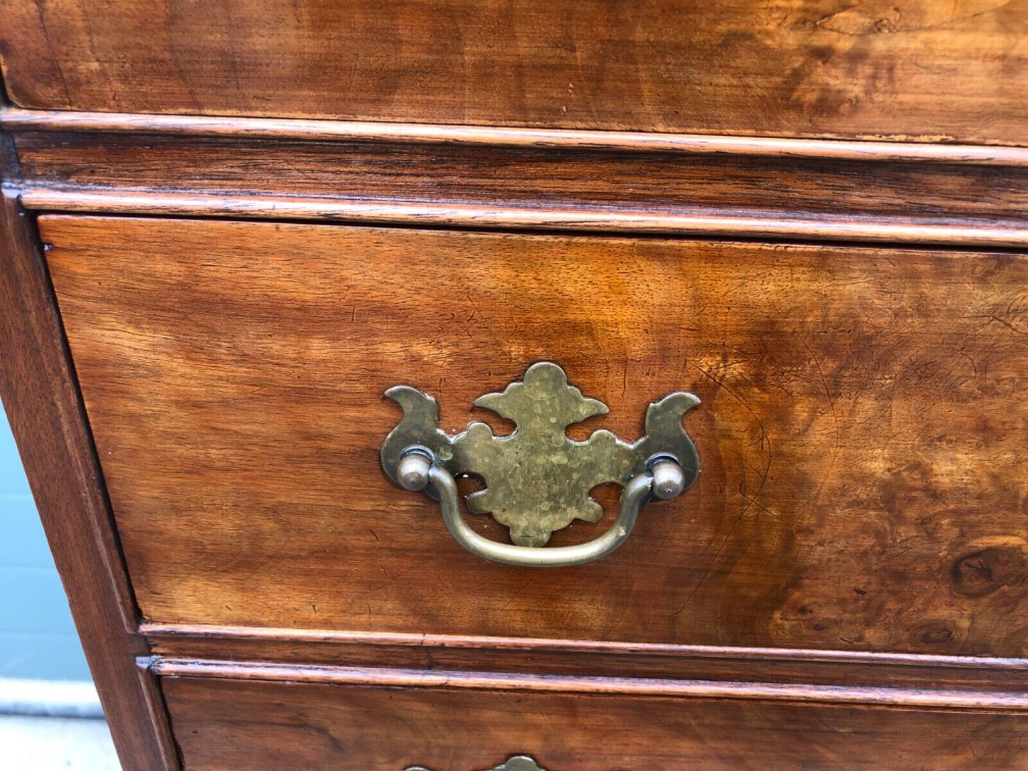 000819....Handsome Vintage Figured Walnut Tallboy Chest On Chest ( sold )