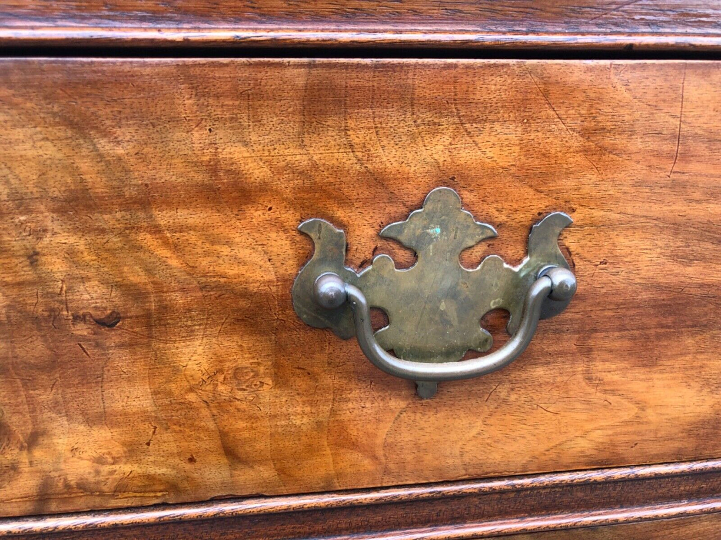 000819....Handsome Vintage Figured Walnut Tallboy Chest On Chest ( sold )