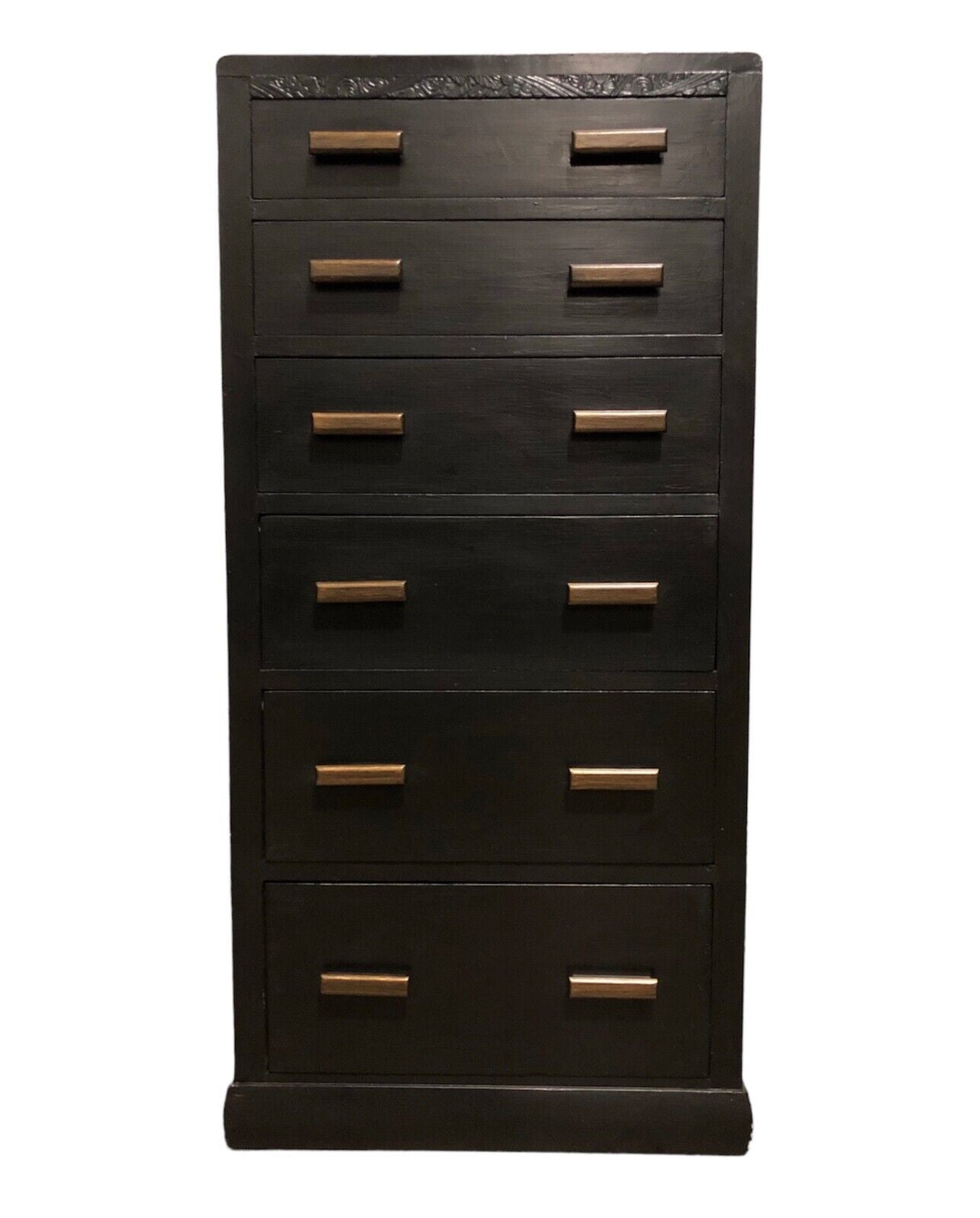 000857....Handsome Art Deco Oak Tallboy Chest Of Drawers ( sold )