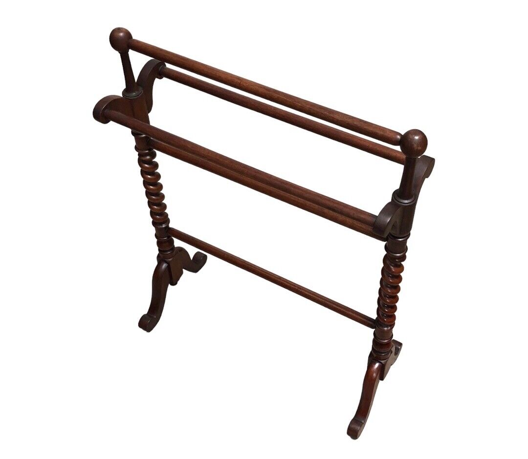 000822....Handsome Antique Mahogany Towel Rail