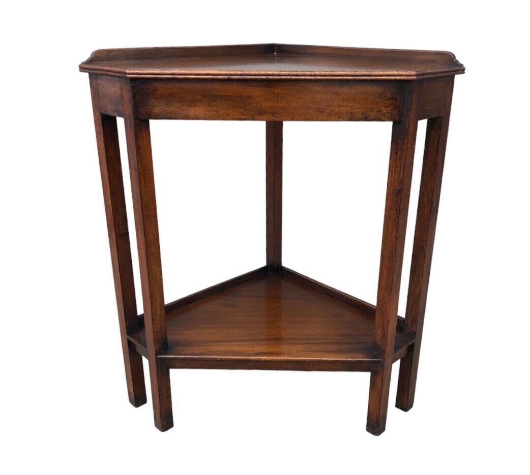 0008333....Arts And Crafts Mahogany Corner / Side Table