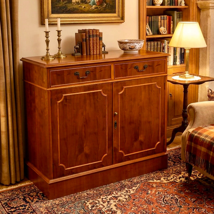 000523....Handsome Vintage Yew Side Cabinet