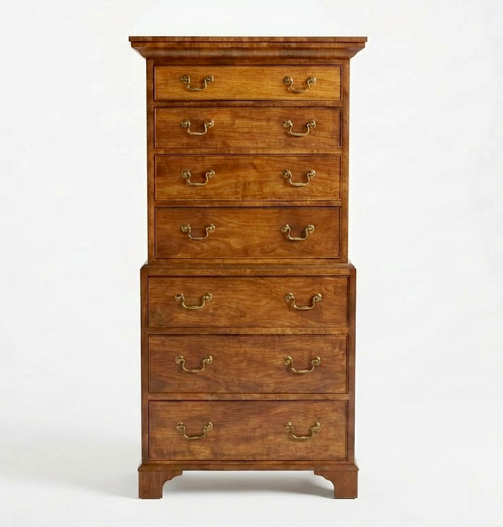 000551....Handsome Edwardian Mahogany Tallboy Chest Of Drawers