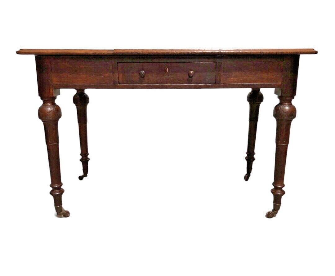 000826....Antique Oak Library Table / Work Table ( sold )