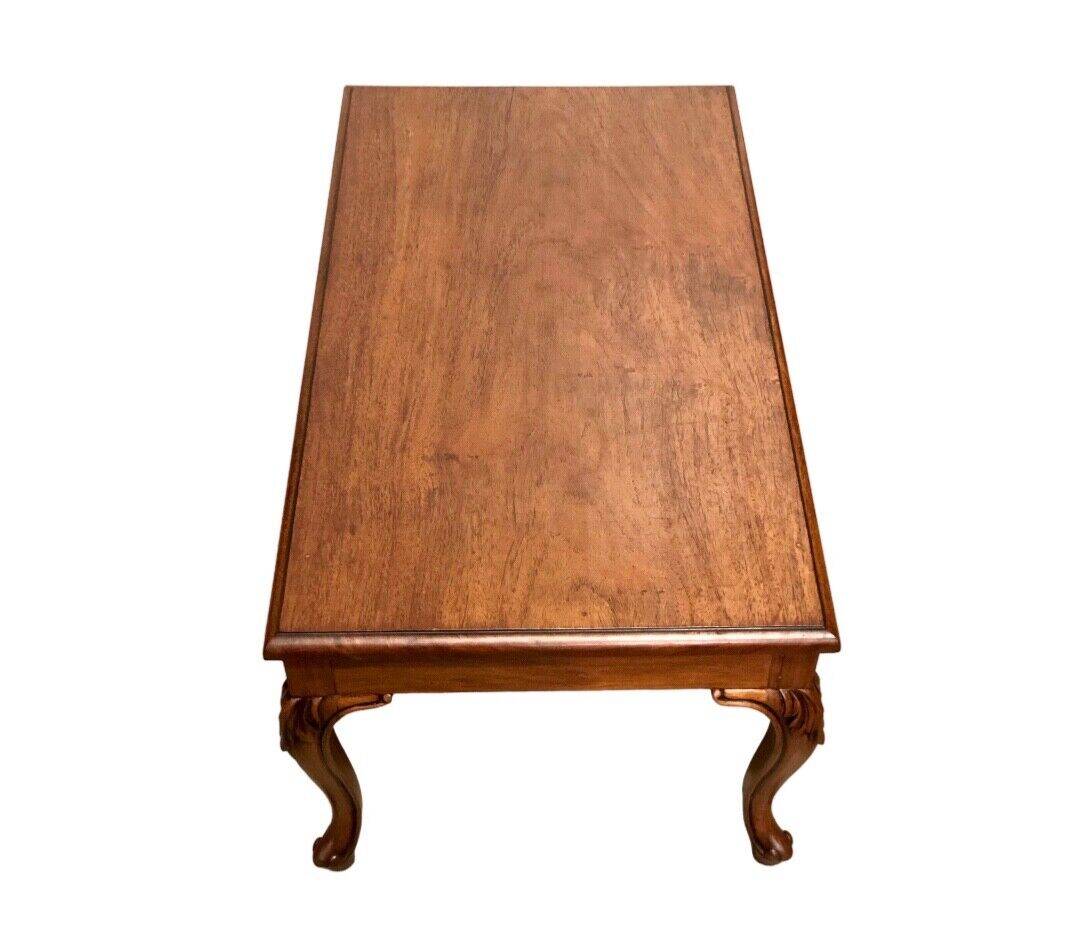 000848....Handsome Vintage Solid Mahogany Coffee Table ( sold )