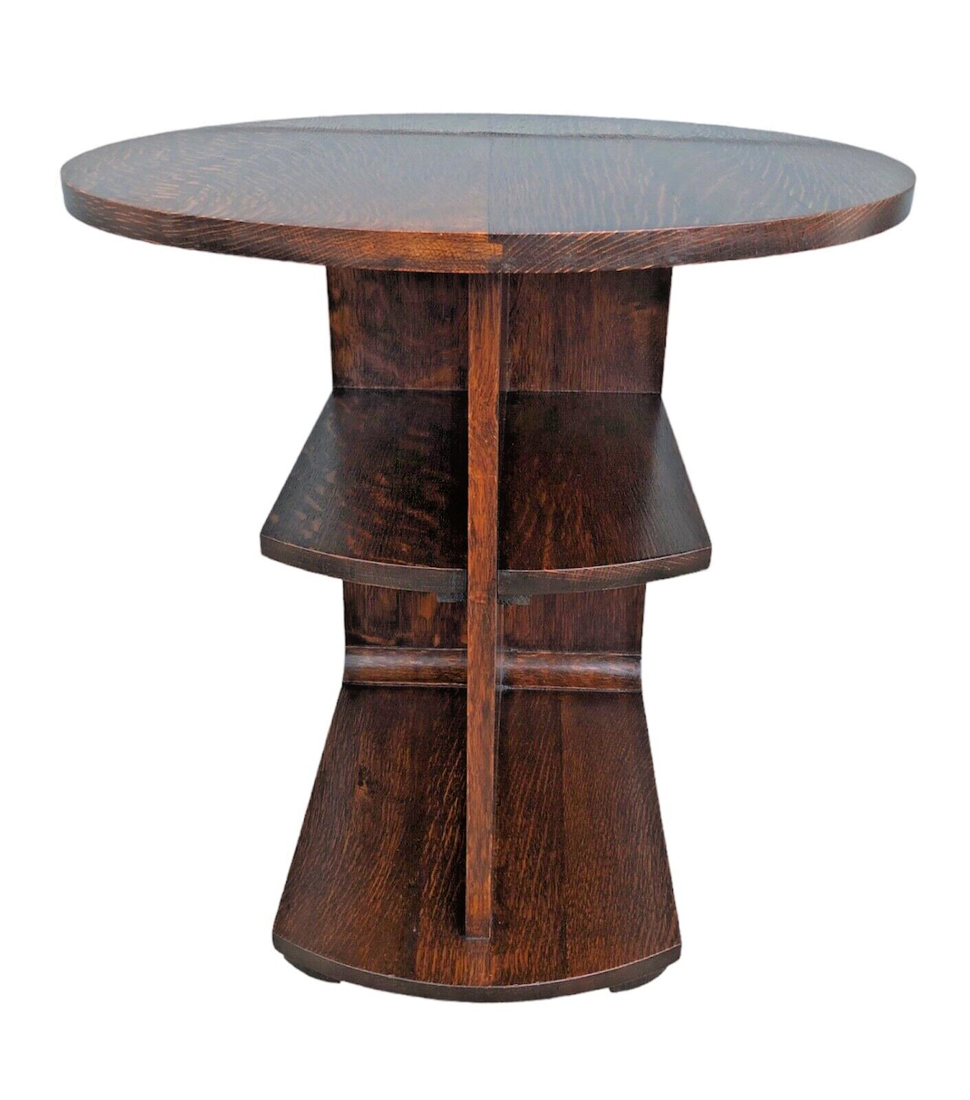 000816....Handsome Art Deco Solid Oak Coffee Table