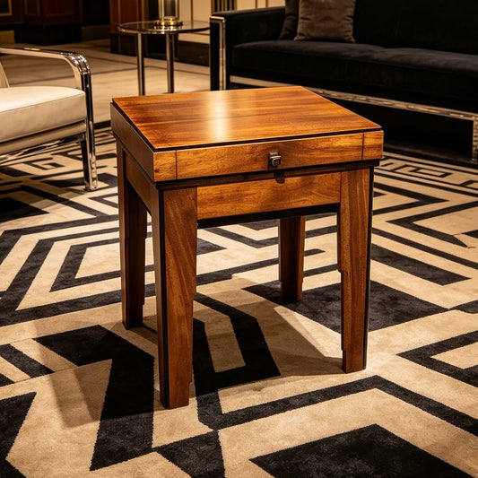 000516....Art Deco Lamp Table In Walnut