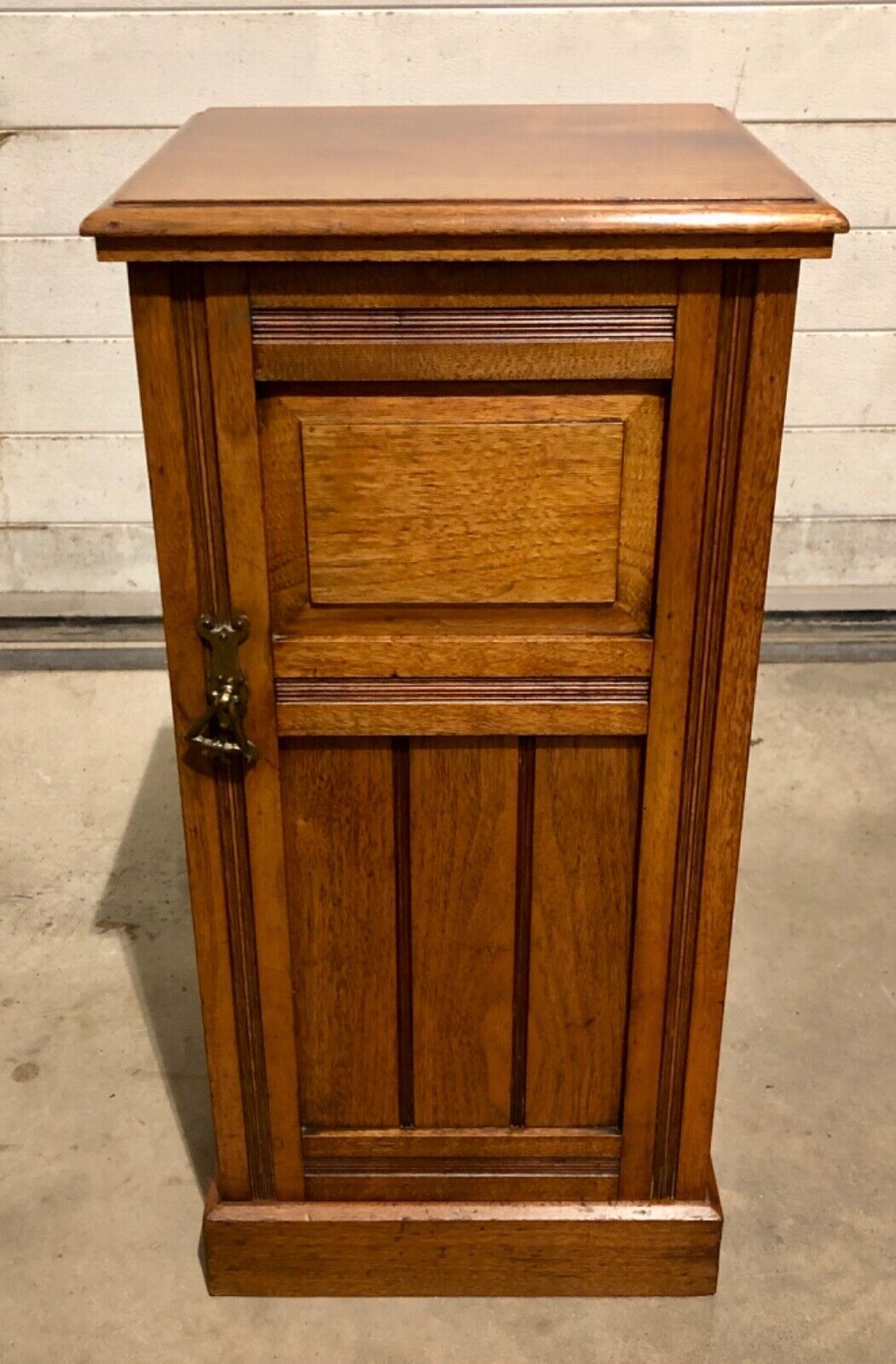 000792....Two Antique Solid Walnut Bedside Cabinets / Nightstands ( sold )