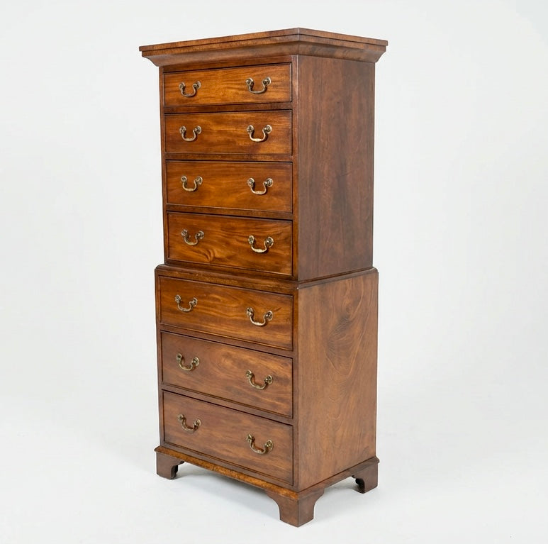 000551....Handsome Edwardian Mahogany Tallboy Chest Of Drawers