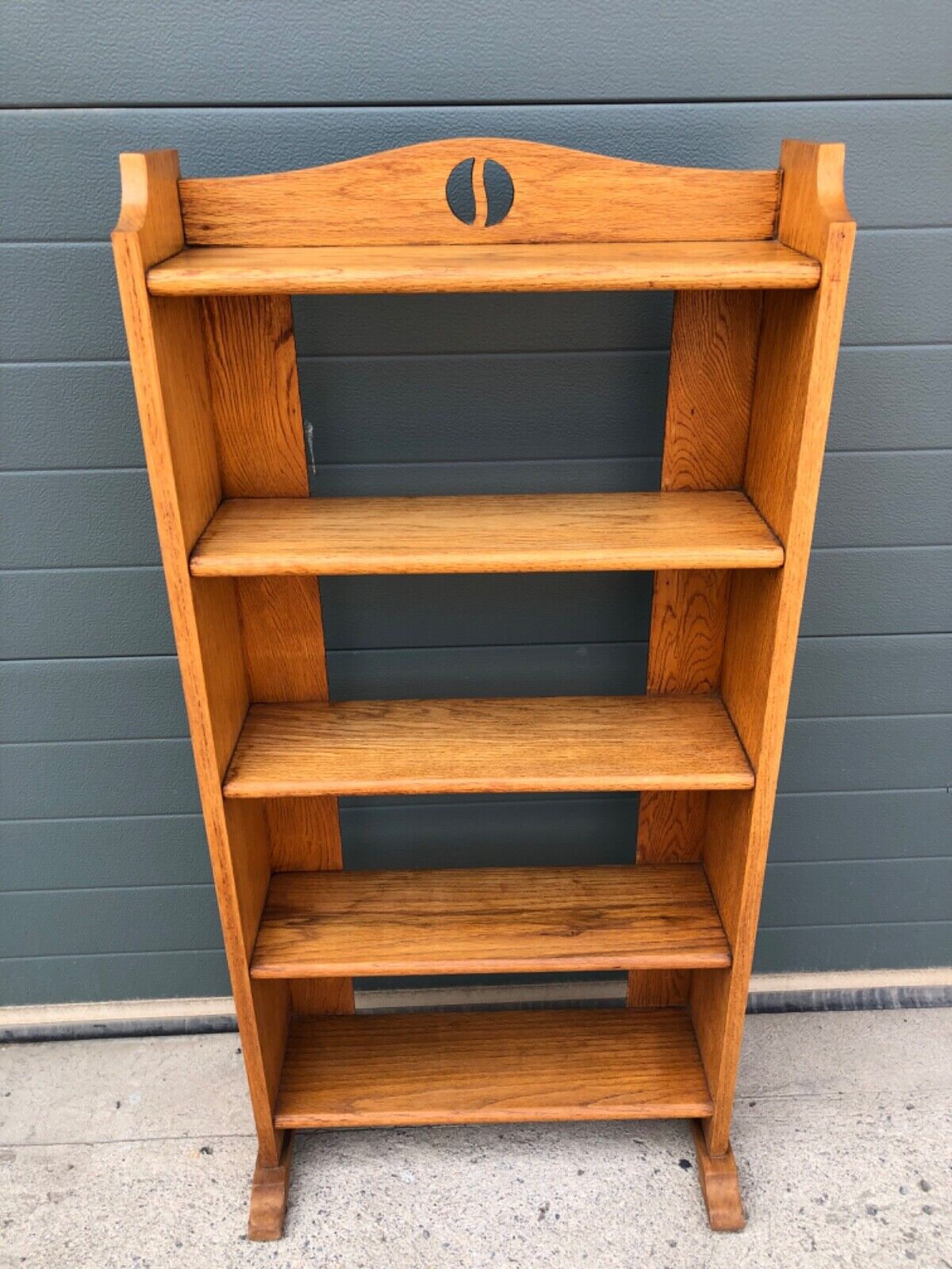 000835....Handsome Arts And Crafts Oak Bookcase / Oak Bookshelves ( sold )