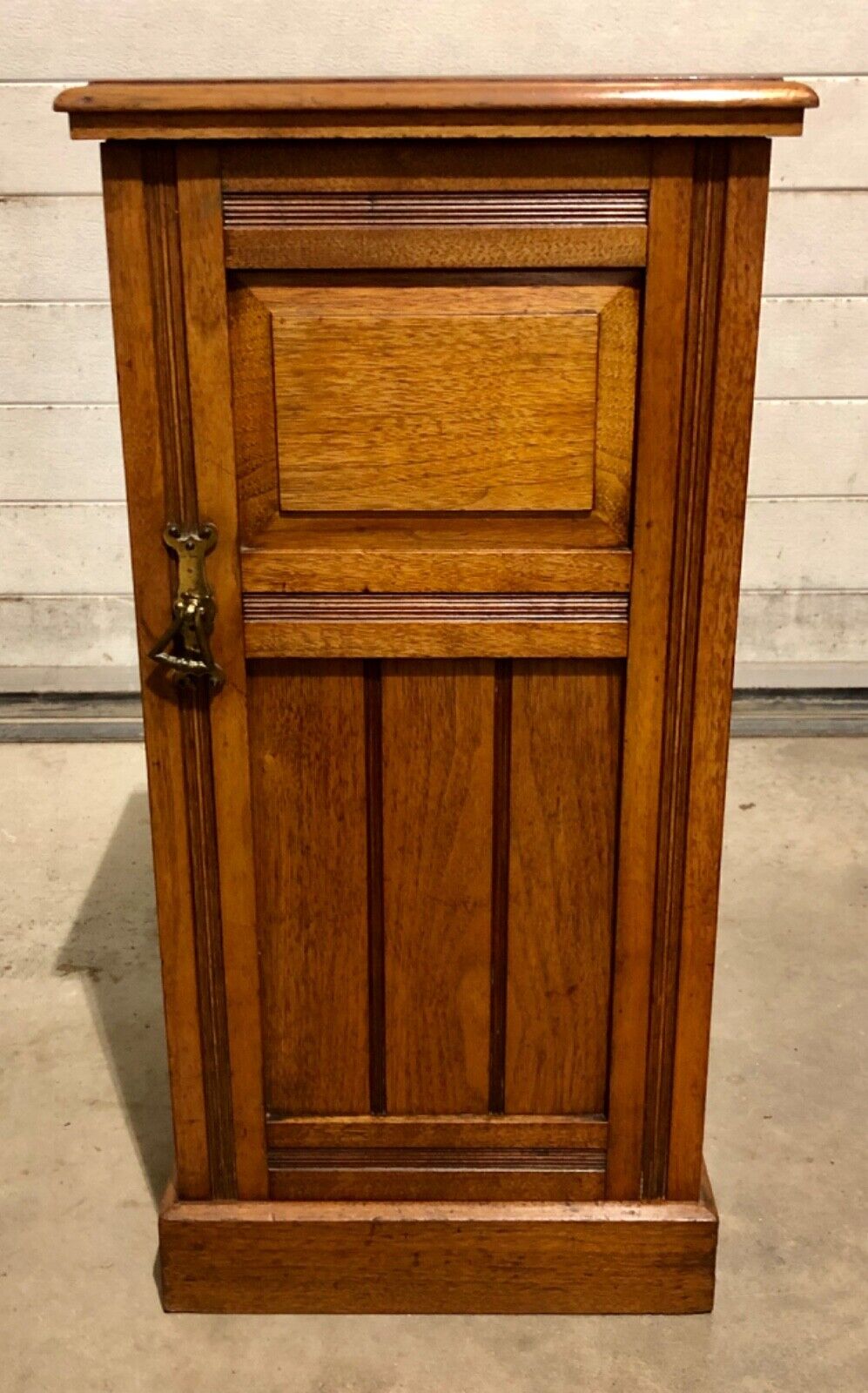 000792....Two Antique Solid Walnut Bedside Cabinets / Nightstands ( sold )