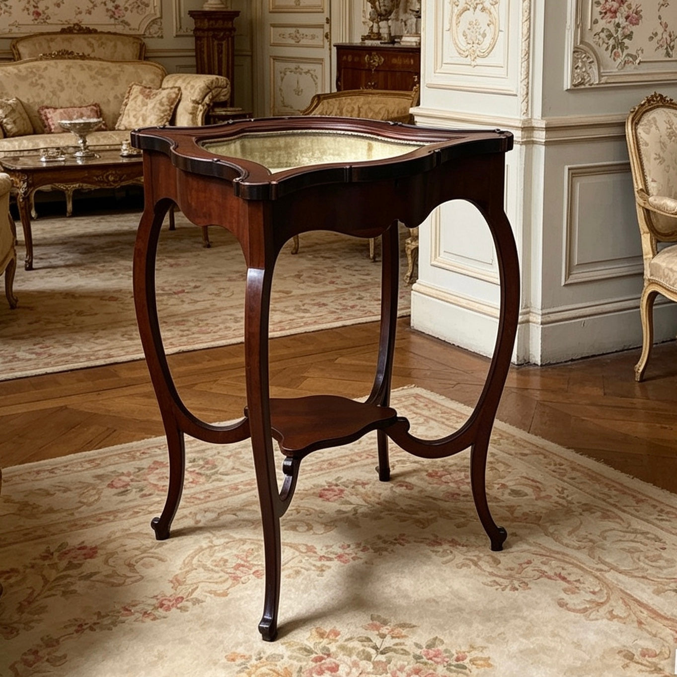 000508....Handsome Edwardian Mahogany Bijouterie Display Table
