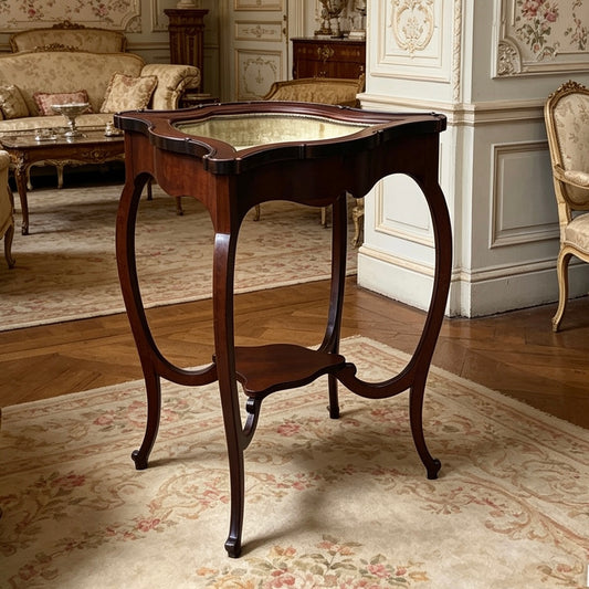 000508....Handsome Edwardian Mahogany Bijouterie Display Table