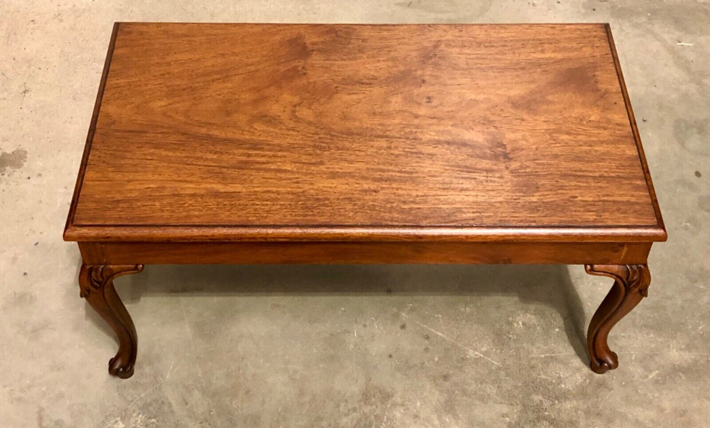 000848....Handsome Vintage Solid Mahogany Coffee Table ( sold )