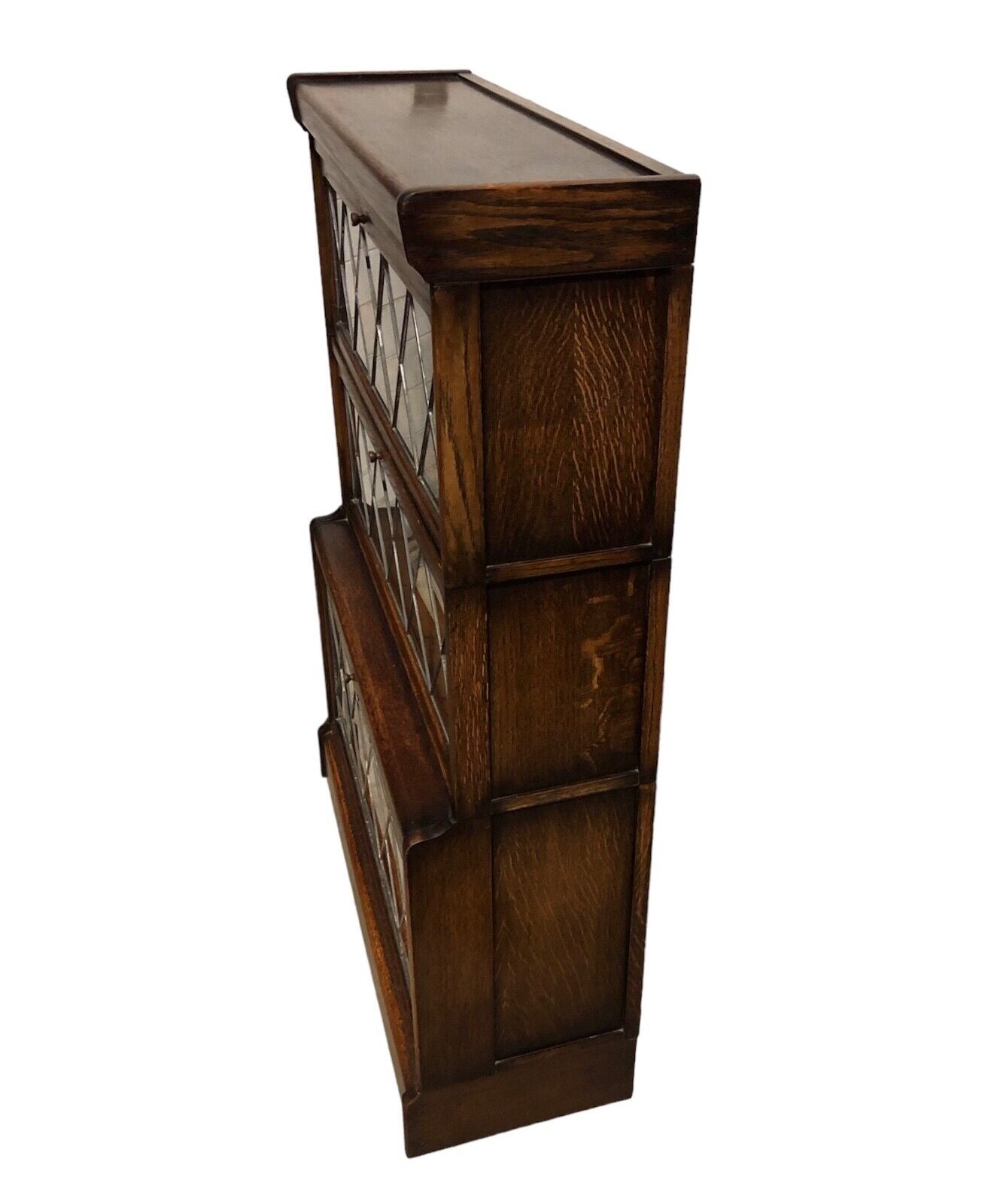 000777....Handsome Vintage Barristers Style Bookcase / Stacking Glazed Bookshelves