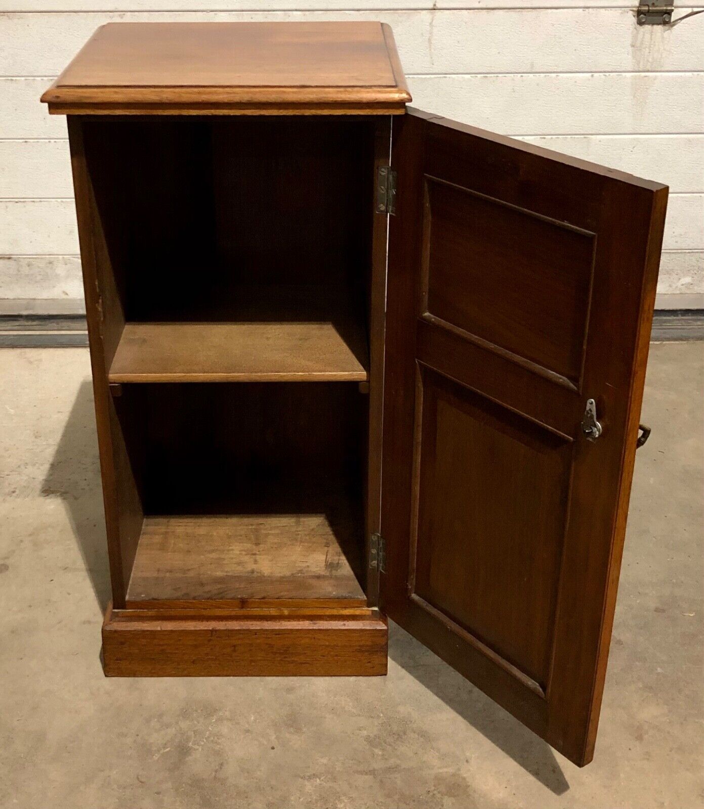 000792....Two Antique Solid Walnut Bedside Cabinets / Nightstands ( sold )