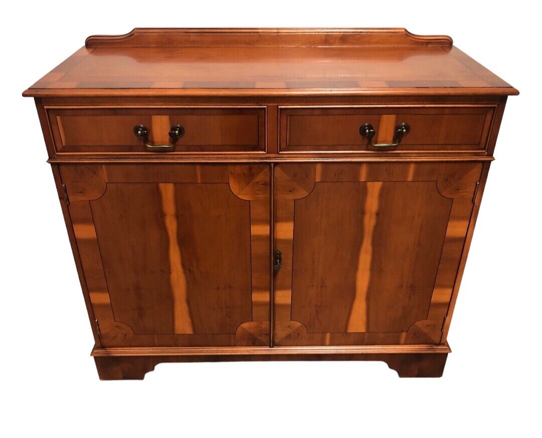 000824....Stunning Pair Of Vintage Yew Side Cabinets ( sold )