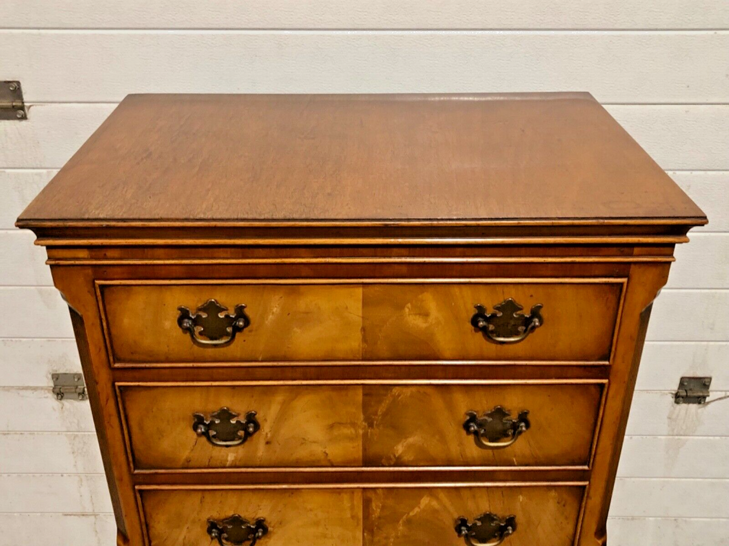 000737....Handsome Vintage Mahogany Tallboy Chest On Chest ( sold )